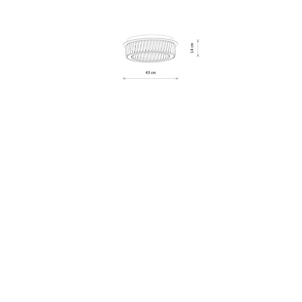Lampe de plafond Luxora Led Ø cristal de 43 cm Lyora 5903139117081