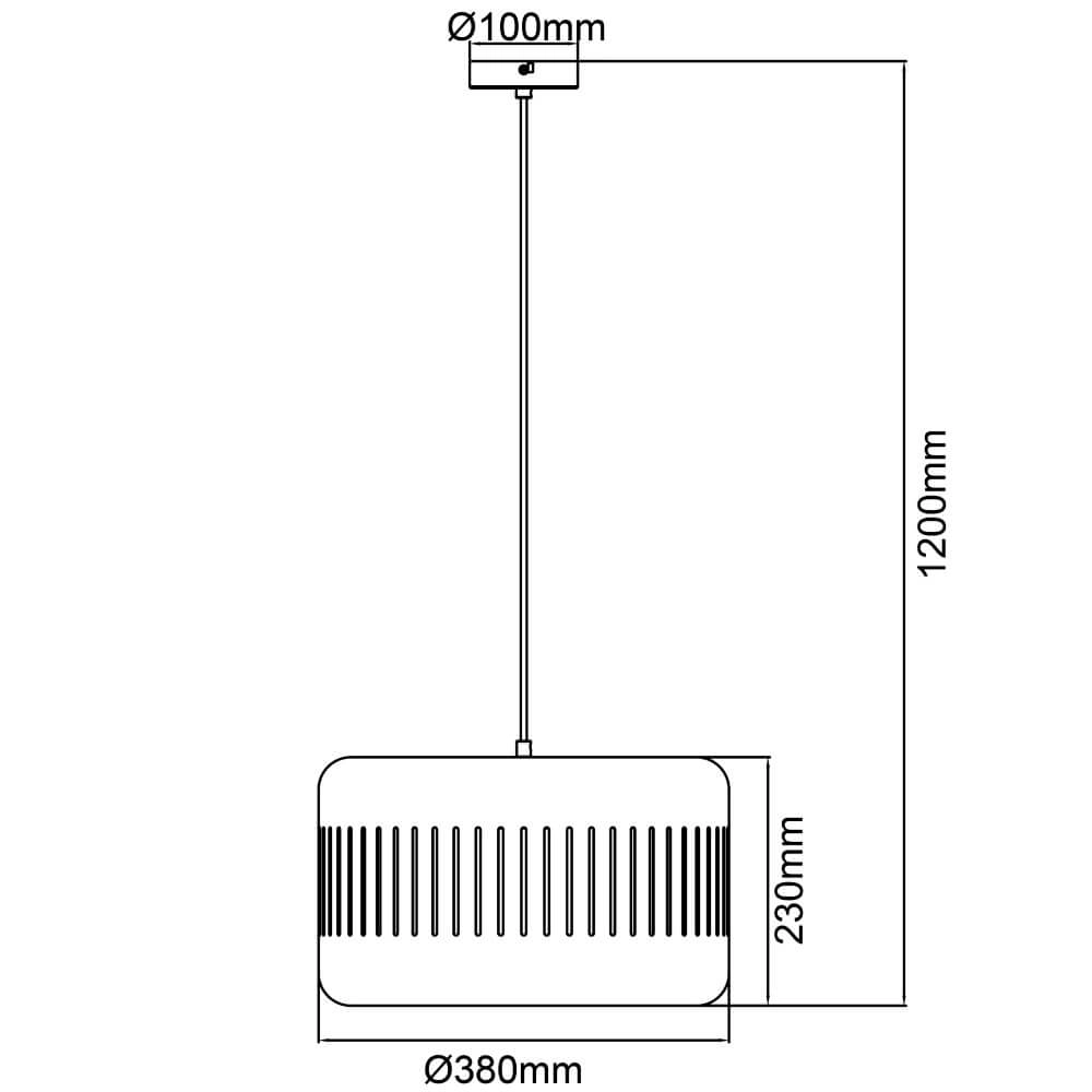 Lampe suspendue noire Tyas Ø 38 cm Brilliant 4004353411465