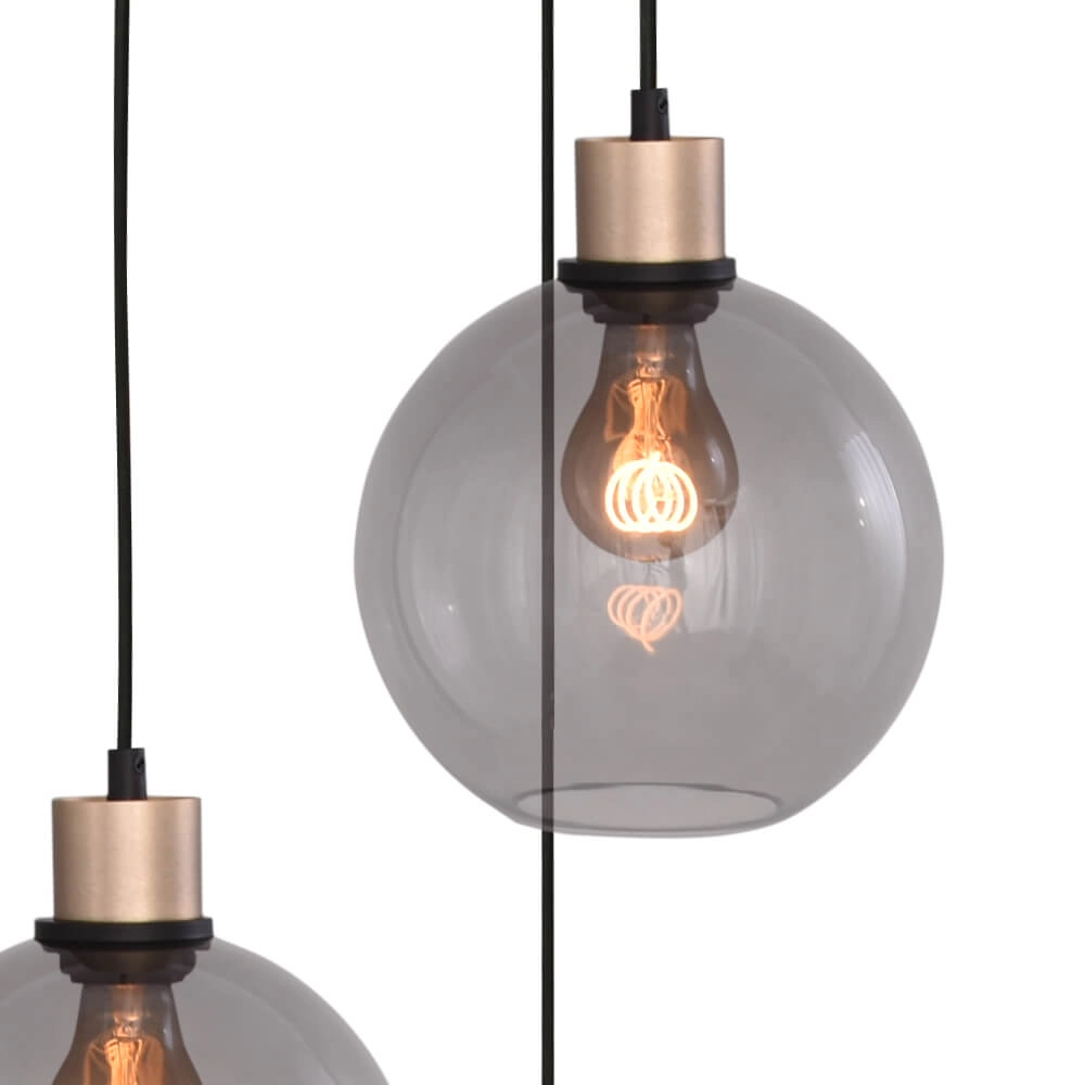 Lampe suspendue Vide Lazise 5x Ø 20cm doré Masterlight 8718121303079