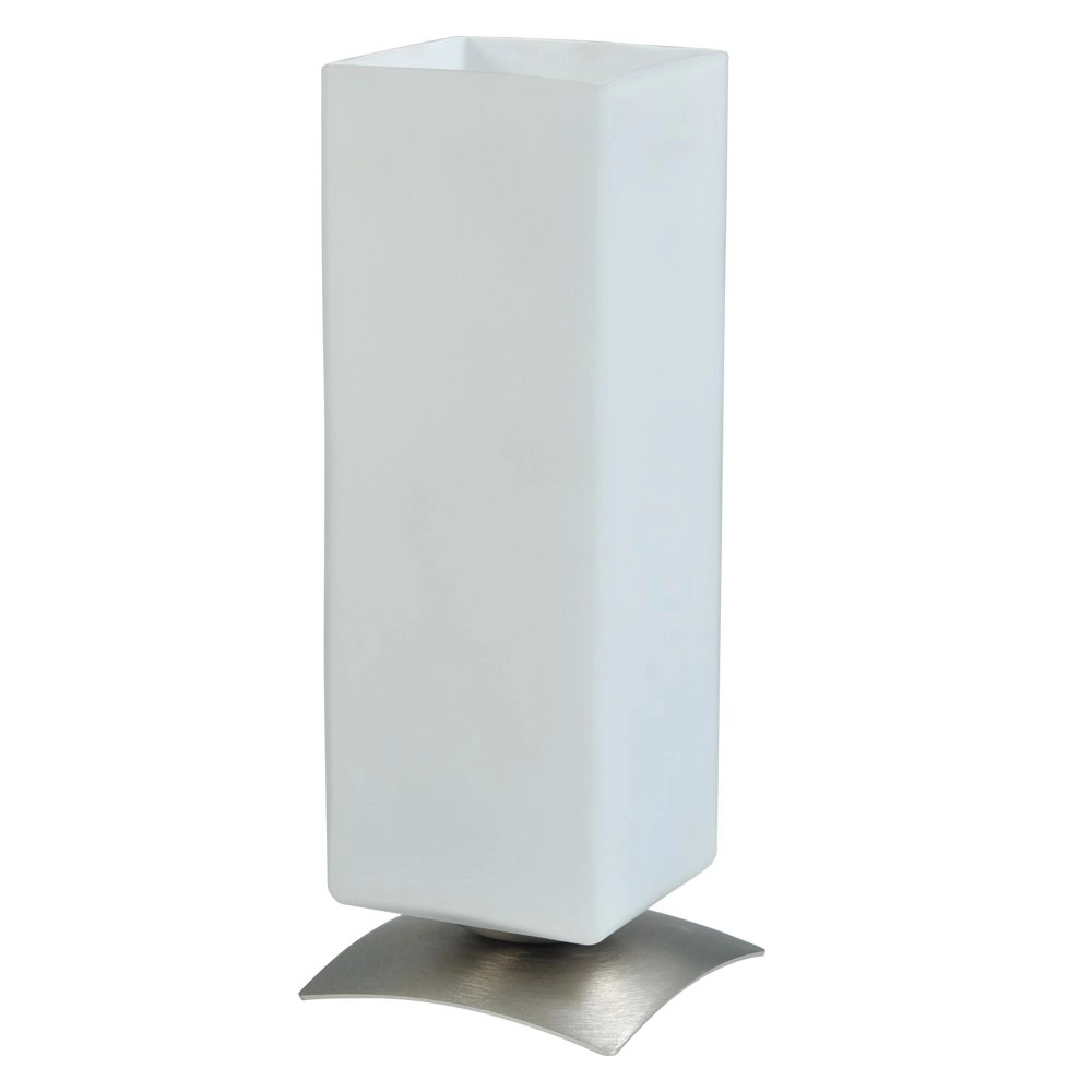 Lampe de table Oblica Square 31cm gris métallisé