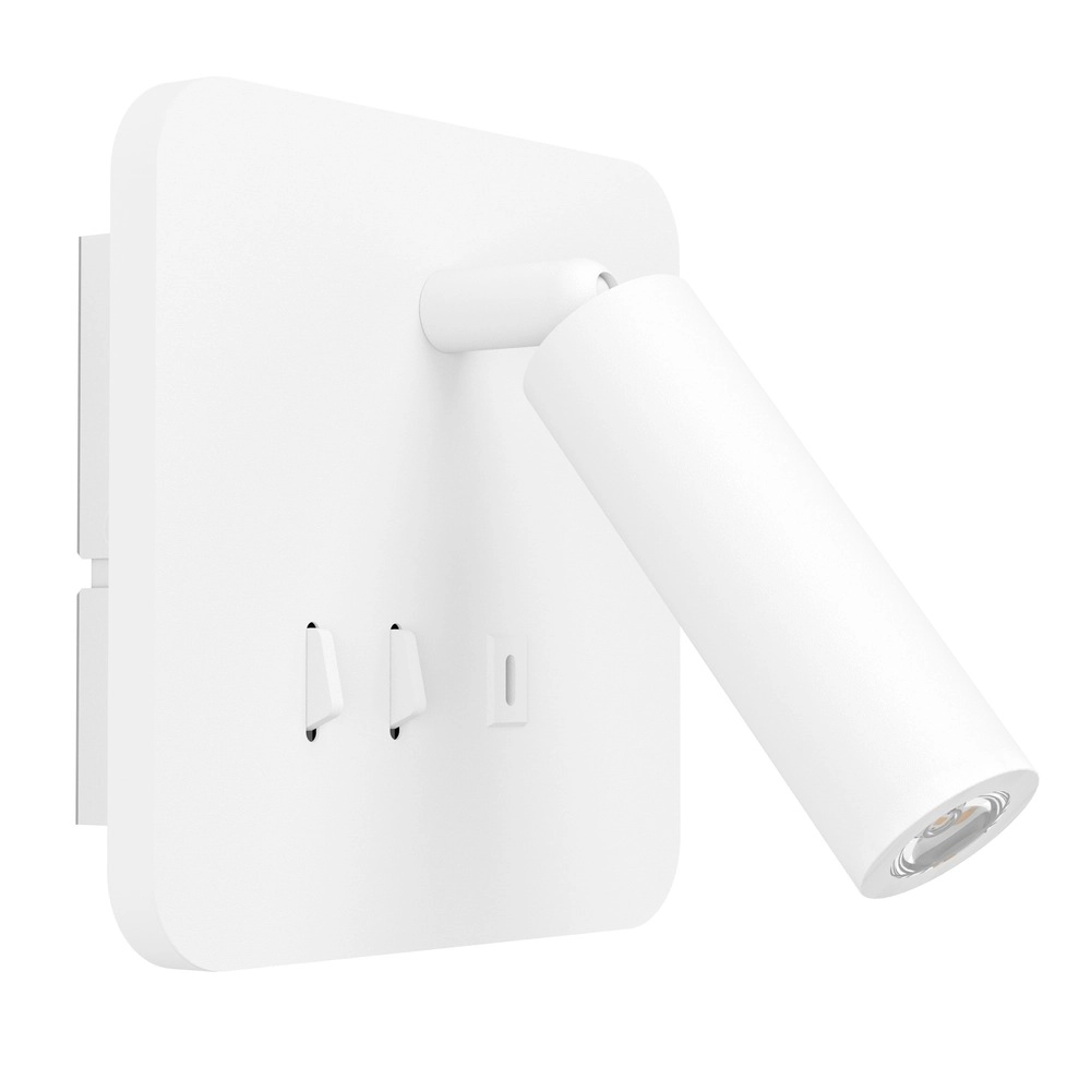 Lampe de chevet Fanzarotta Carré blanc