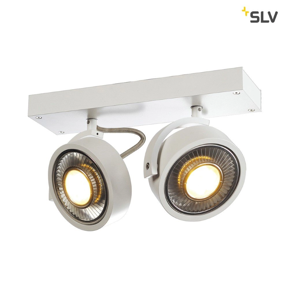 spot Kalu 2 QPAR111 2 lumières blanc SLV 4024163142427