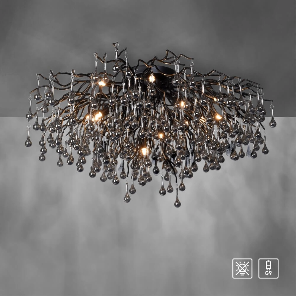 Lustre Icicle noir 100cm Paul Neuhaus 4012248377581