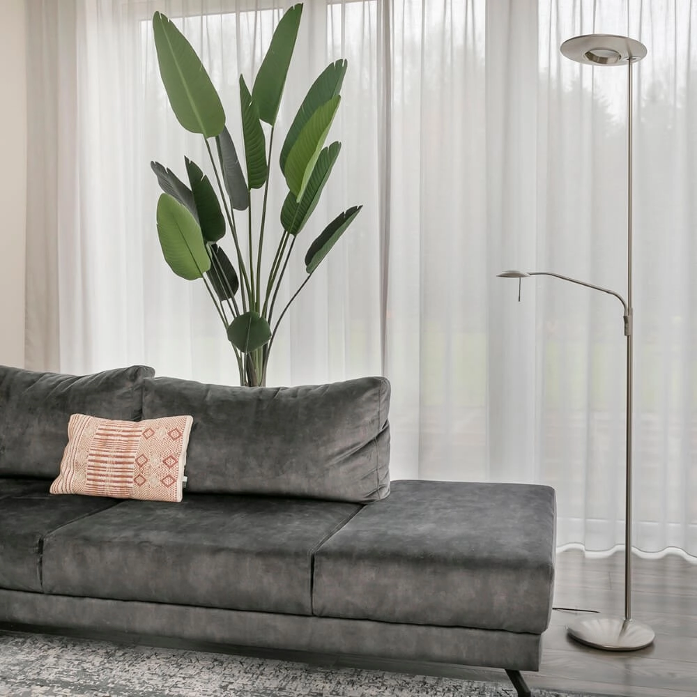 Lampe de lecture led Zodiac Gris métallisé à 2 lumières Steinhauer 8712746122824