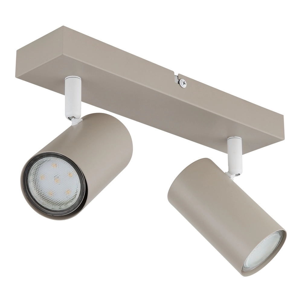 Spot de plafond à 2 lumières Robby brun sable Globo 9007371566457