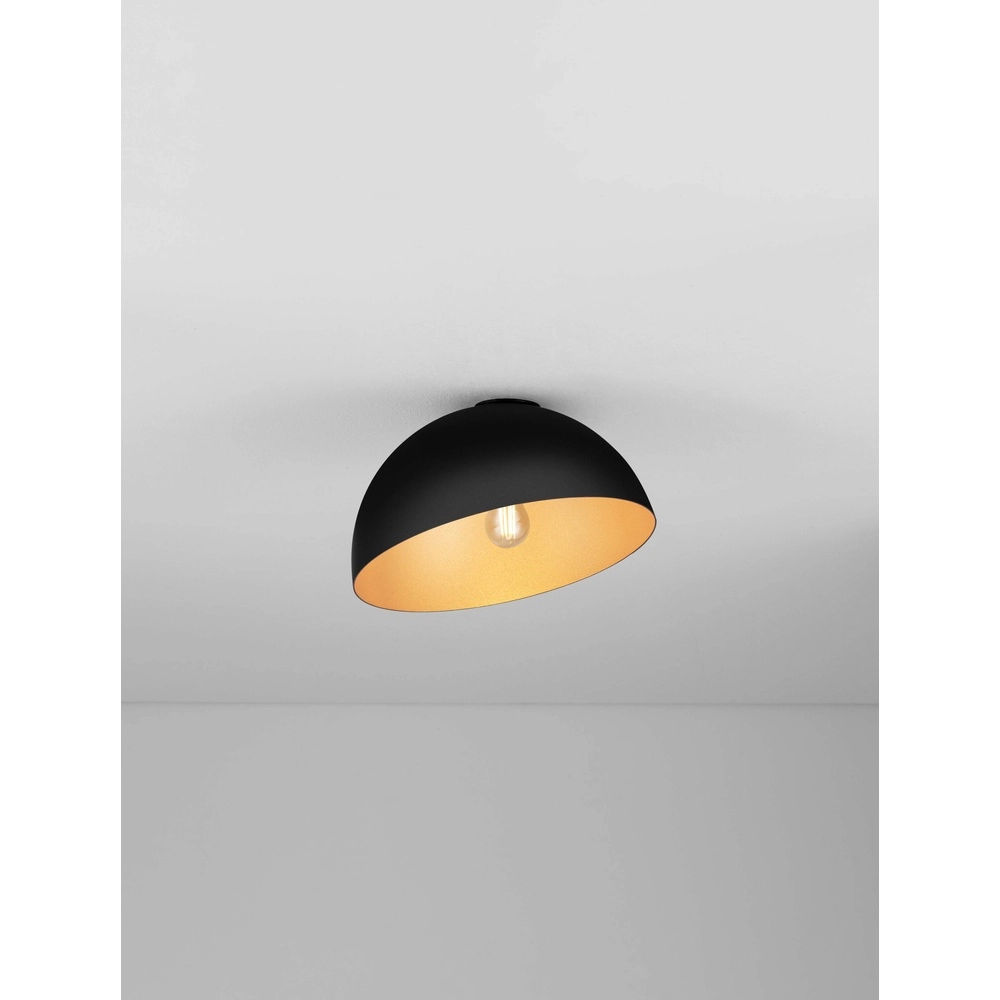 Plafonnier Onia noir avec or Ø 29cm Plafonnier Onia noir avec or Ø 29cm
