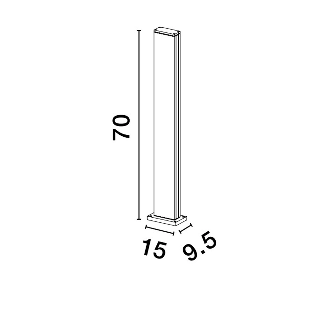 Lampe de jardin élégante Sasso 70cm Lyora 5212017438218
