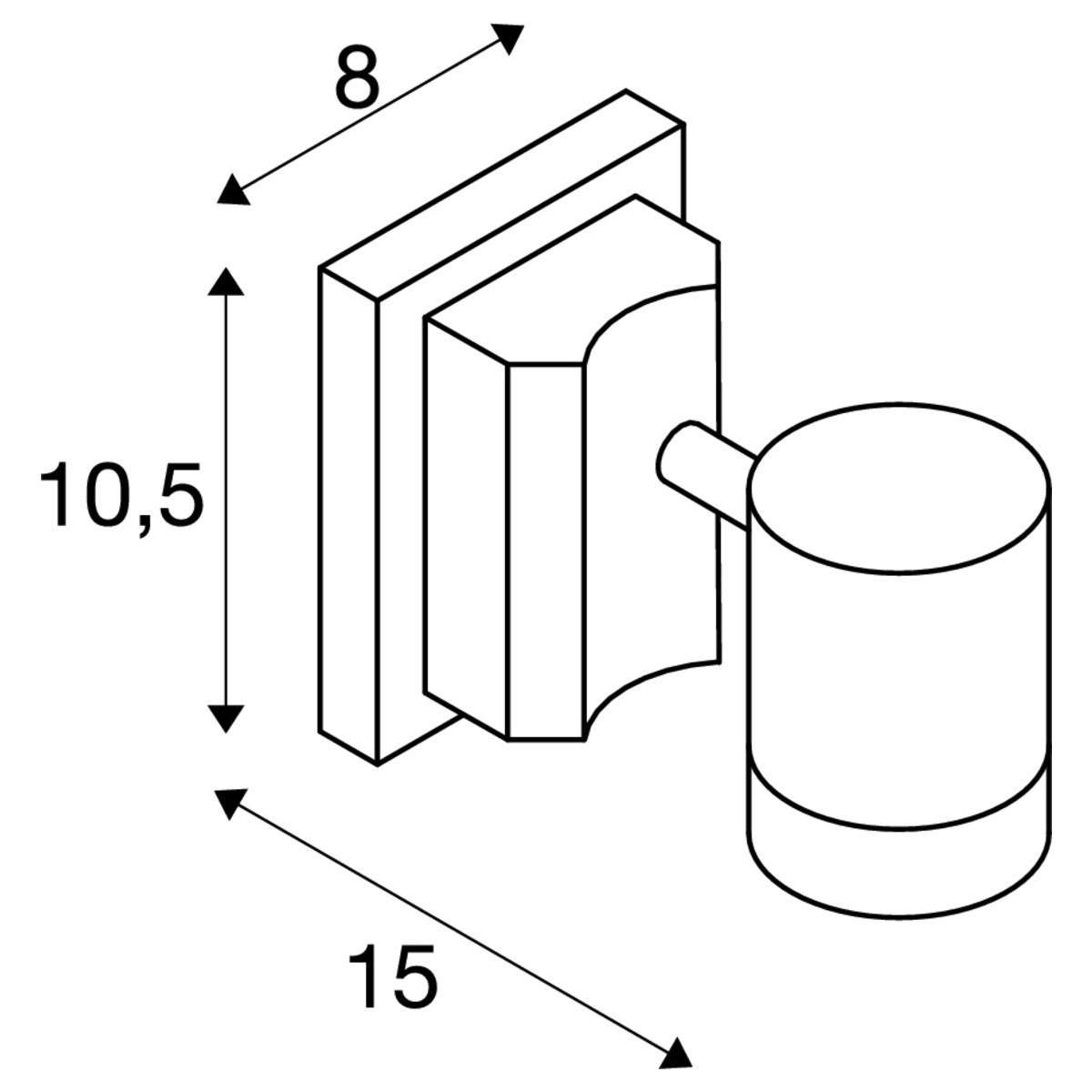 Tache murale New Myra Wall pour l'extérieur SLV 4024163140294
