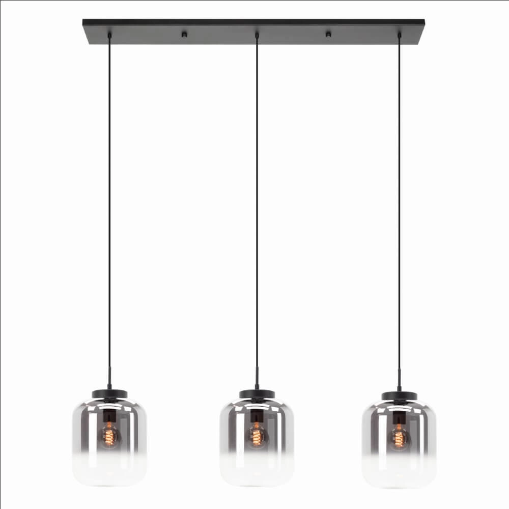 Black hanging lamp Bulciago 3-light Stars of Light 9008606229277