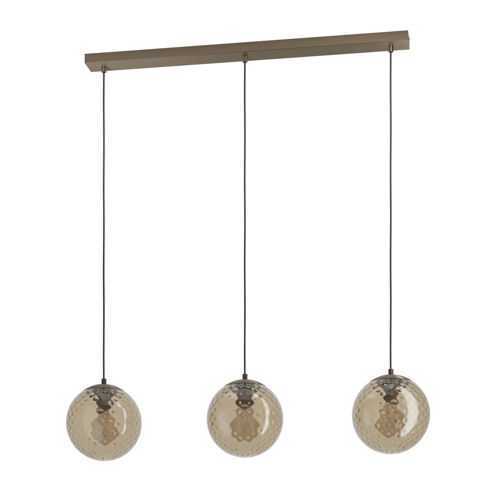 Lampe pendante à 3 lampes Rondo 2 Bronze foncé Eglo 9008606390243