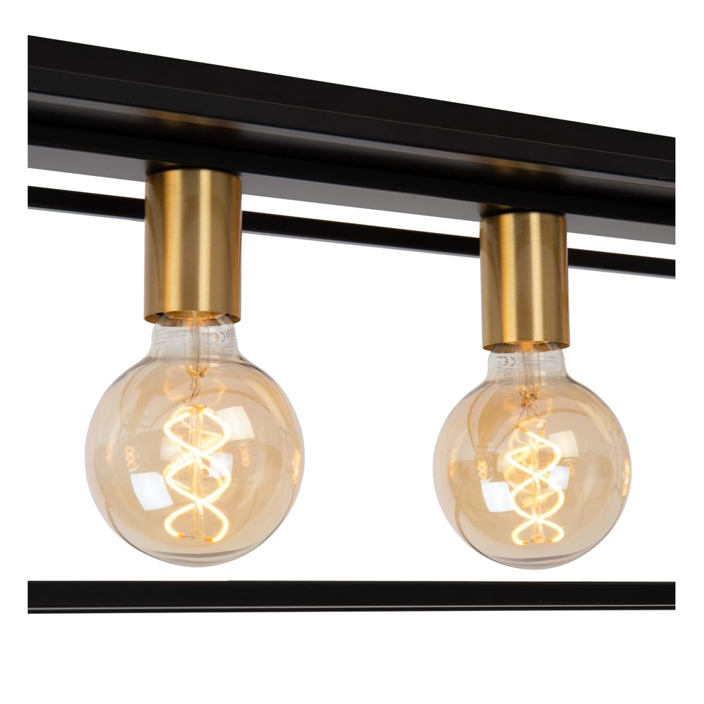 Lampe de plafond Ruben Rectangle noir de 80 cm Lucide 5411212010902