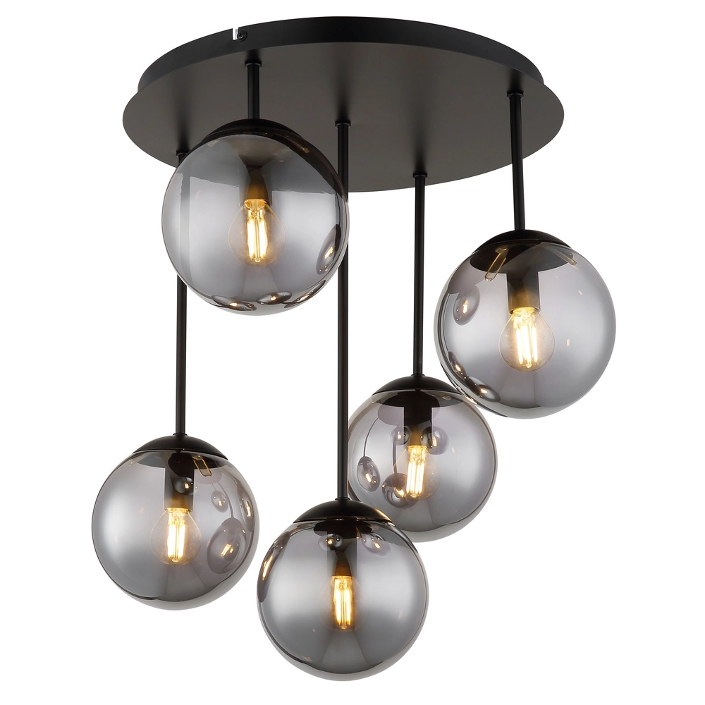 Lampe de plafond à 5 lumières Harmon Noir