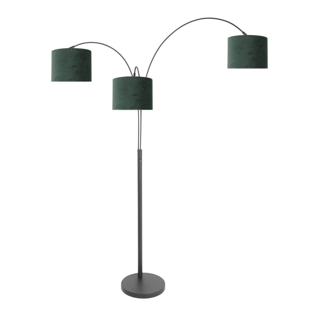 Lampadaire Sparkled Light noir avec capuchons verts Steinhauer 8712746173611