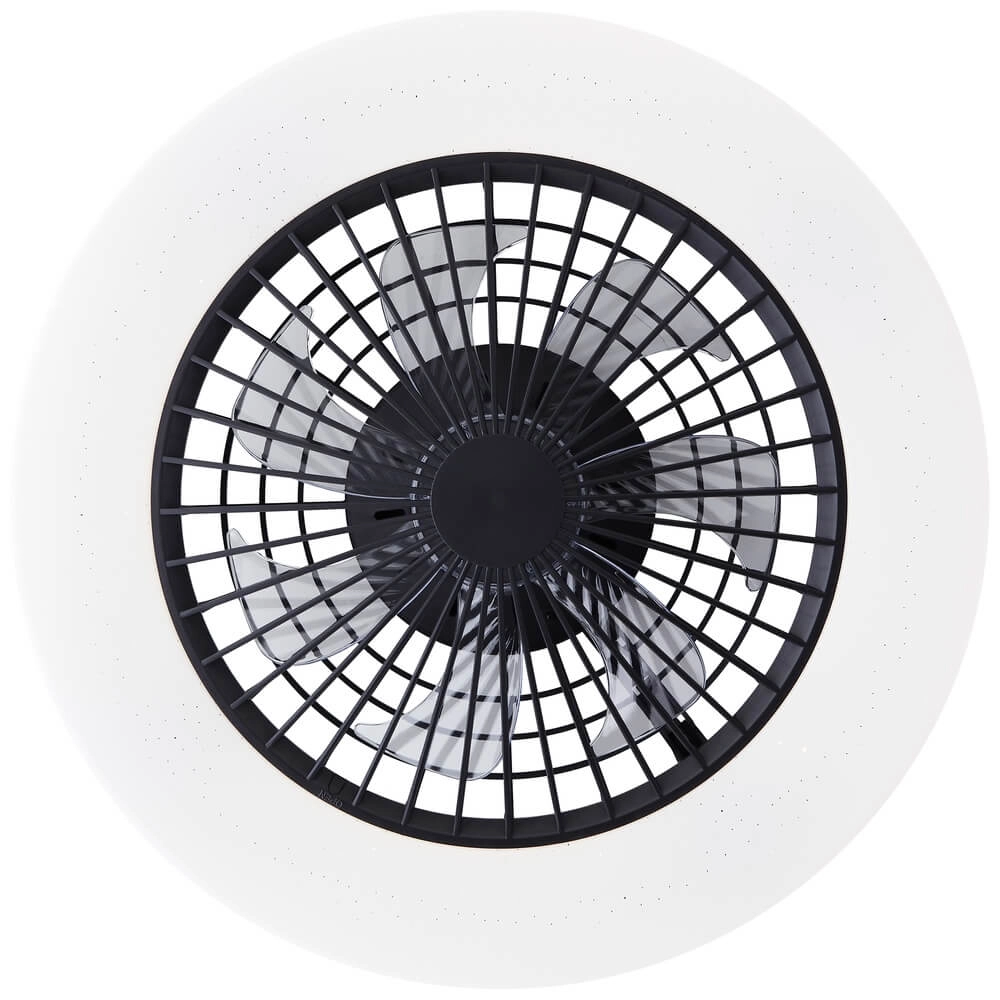 Ventilateur de plafond Siano avec lampe - noir Brilliant 4004353453434