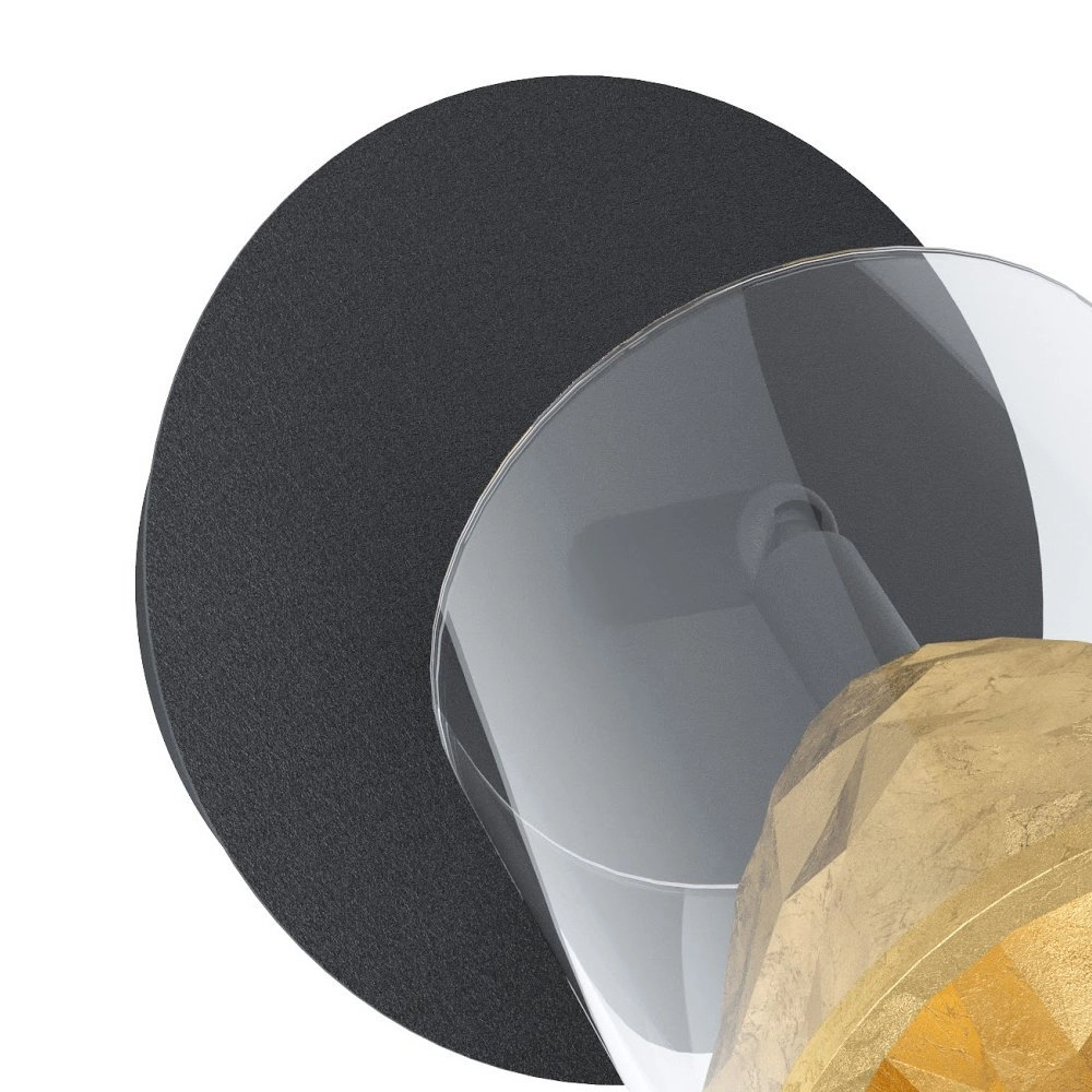 Applique noire Melito avec de l'or Stars of Light 9002759395735