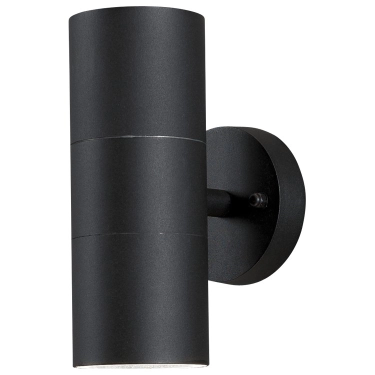 Spot murale Modena Up - Down 2 lumières 19cm noir