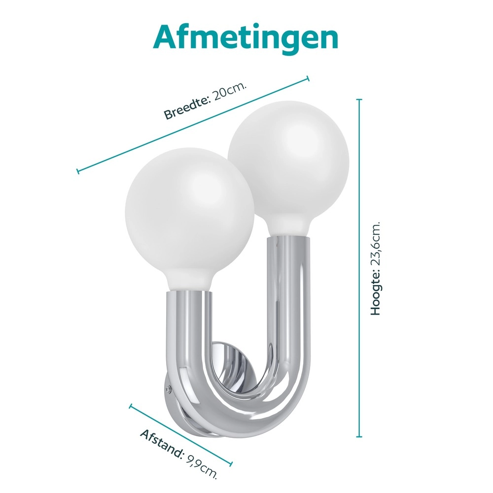 Lampe murale de conception Mellili Chrome Eglo 9008606406685