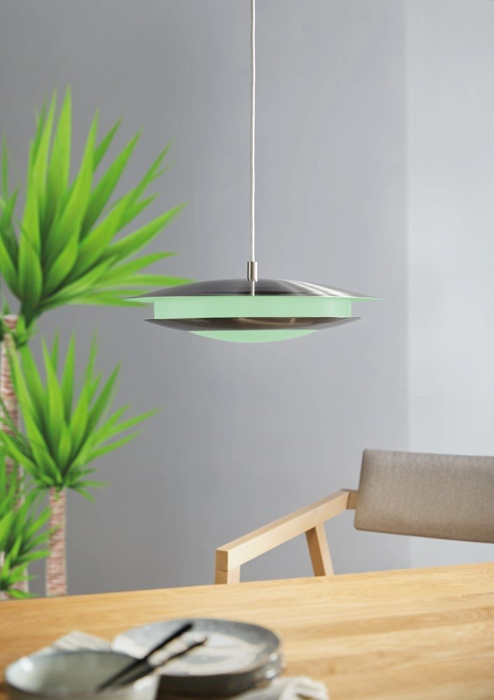 Lampe à suspension en acier inoxydable Moneva-C Ø40cm Eglo 9002759980436