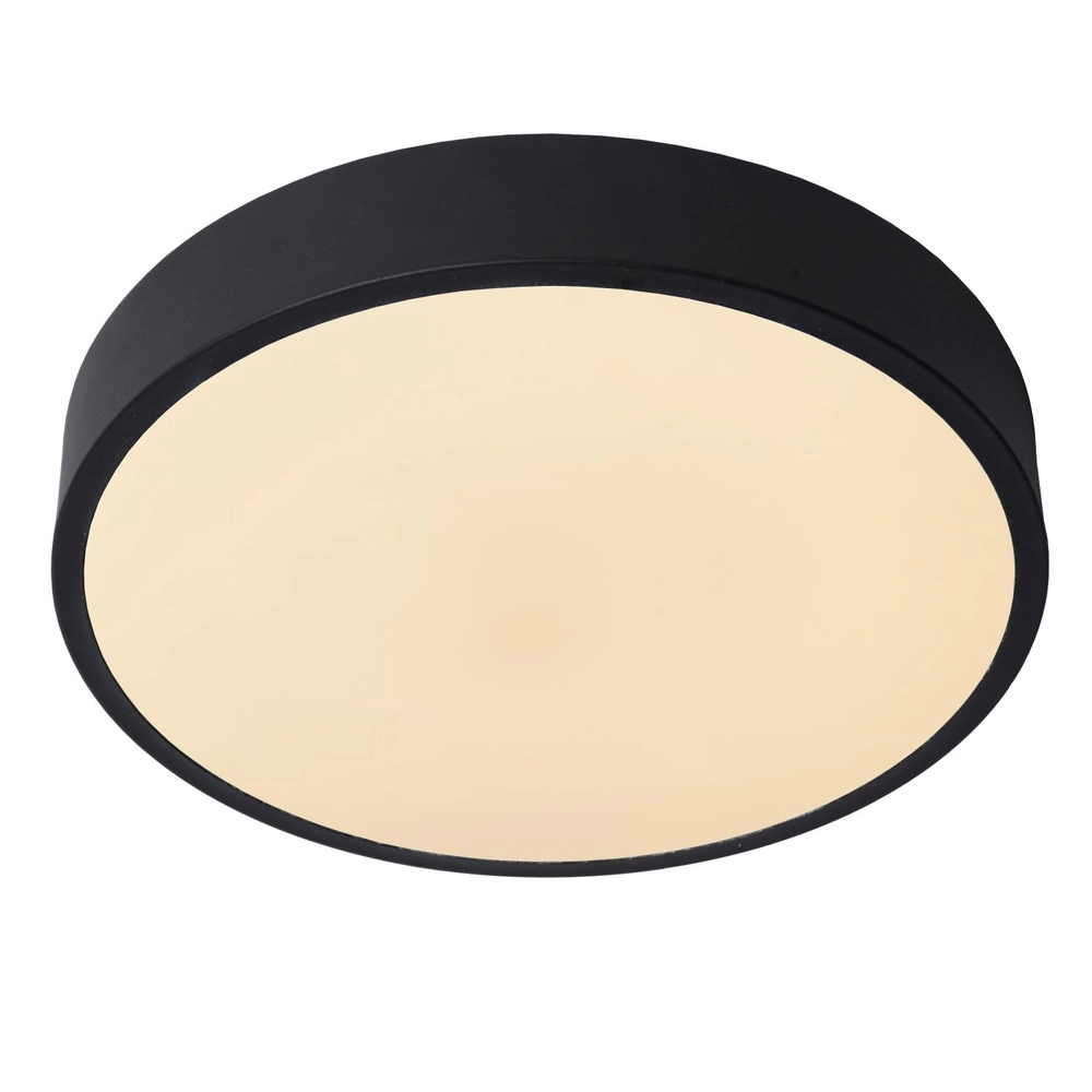 Éclairage de plafond Unar Ø 30cm - 2700K - noir Lucide 5411212791870