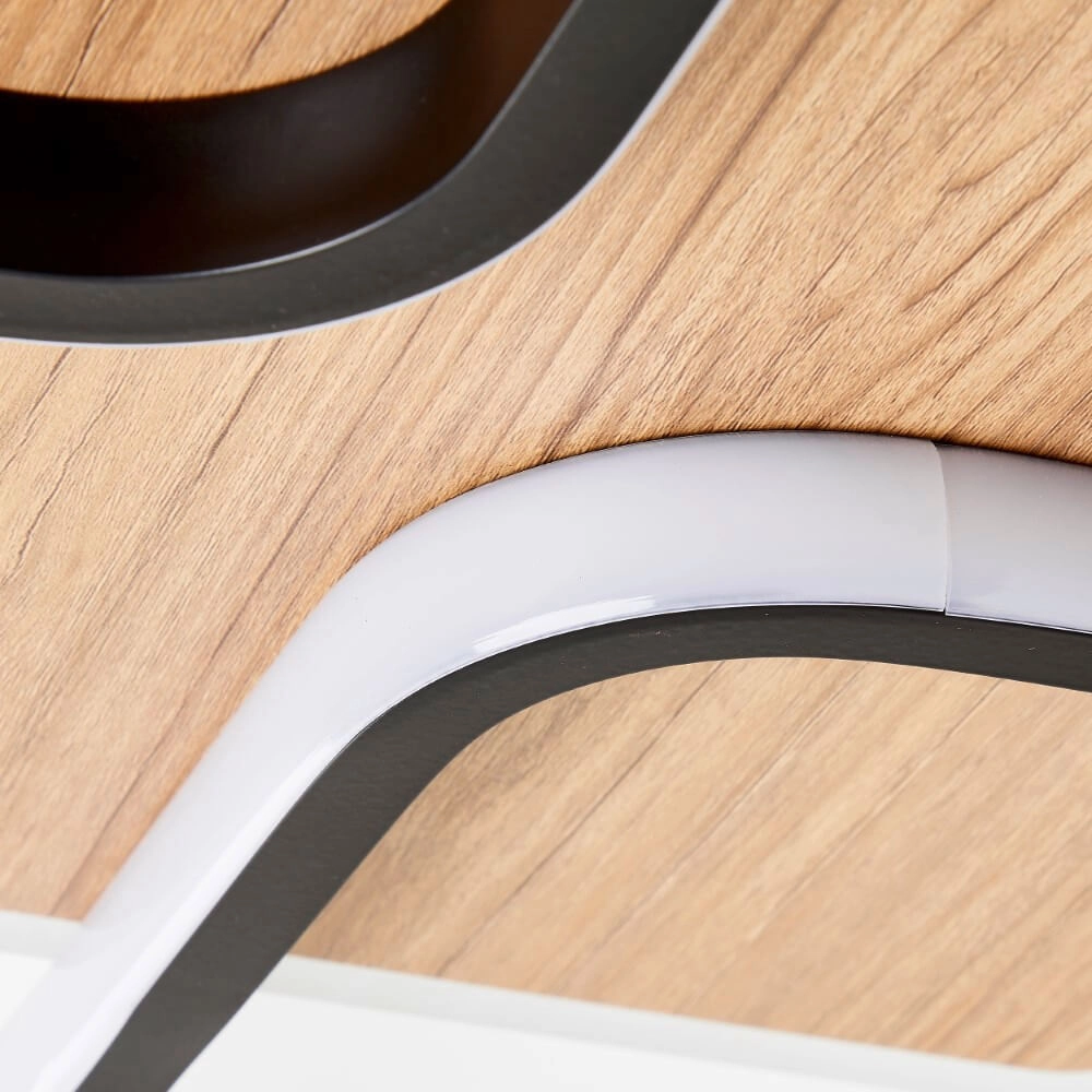 Plafonnier carré en bois Dennet Brilliant 4004353409653