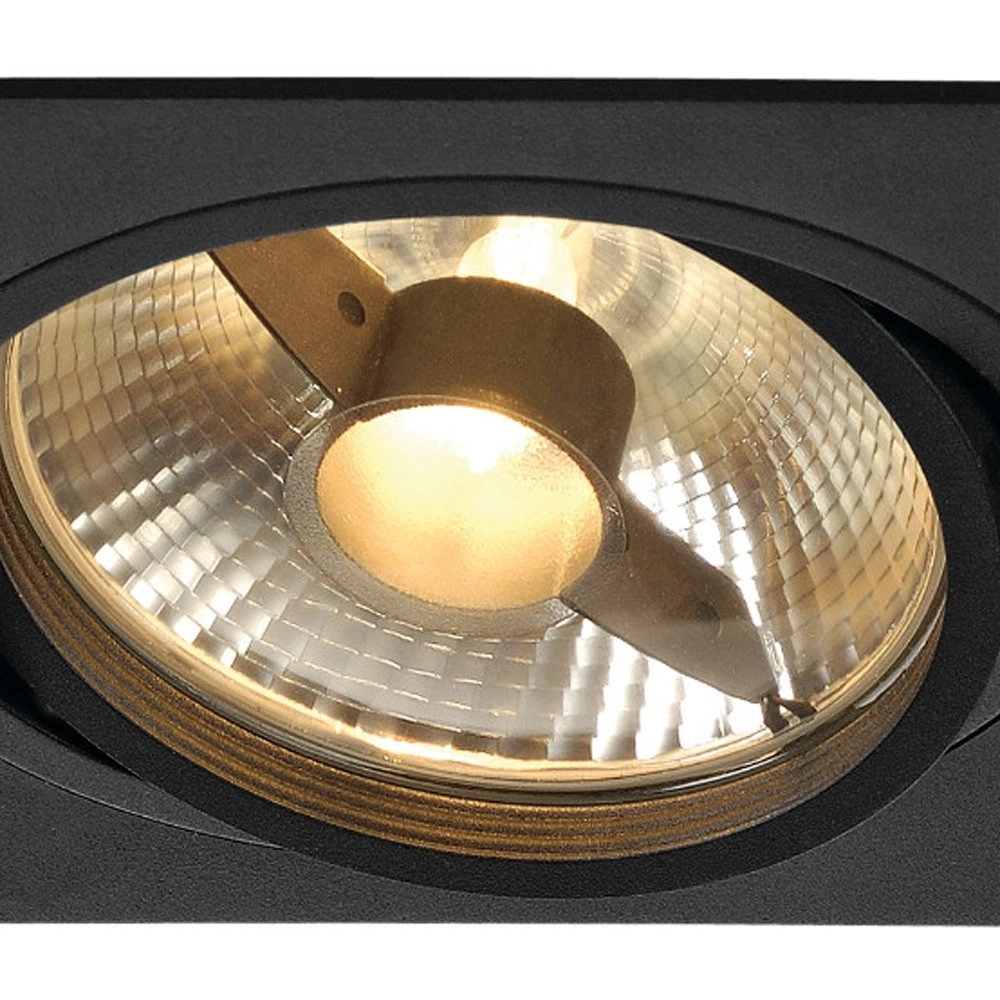 Spot encastrable New Tria ES111 Square noir avec ressorts à lames SLV 4024163150354