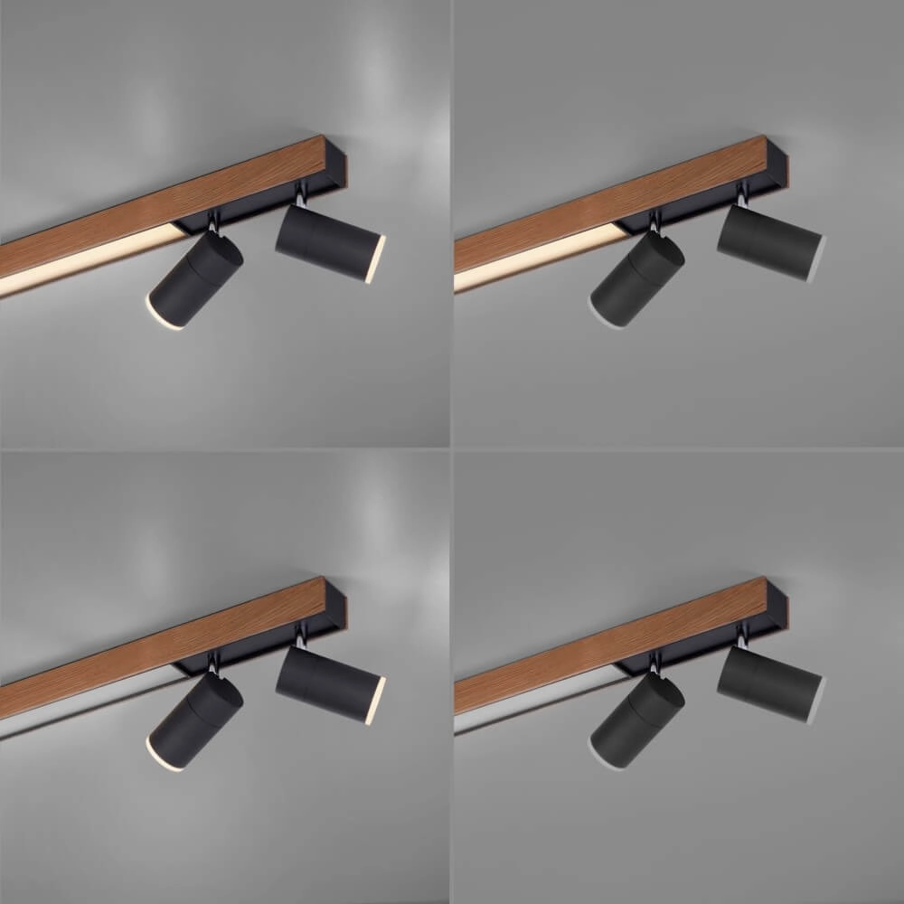 Plafonnier élégant Pure Lines Spot bois Paul Neuhaus 4012248374566