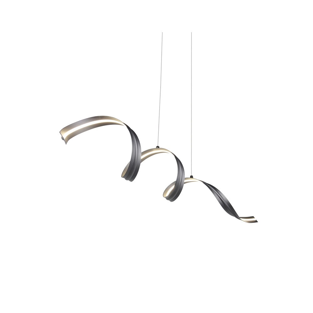 Lampe pendante moderne Tivor Noir Trio 4017807706291