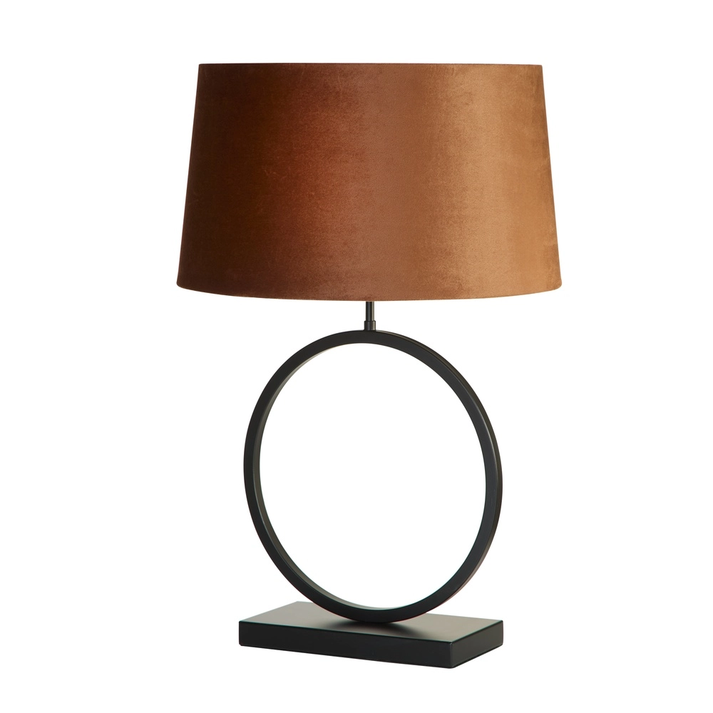 Lampe de table Elegant Noir avec capuche orange