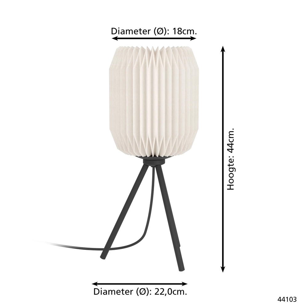 Lampe de table Belgrave avec couverture en papier Eglo 9002759441036