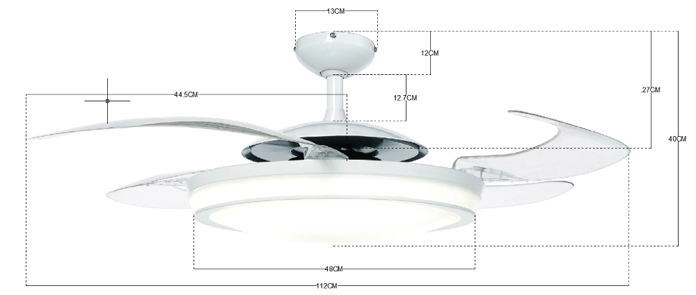 Ventilateur de plafond blanc Fanway Evo 2 Ø 122 cm Beacon 9333509085829