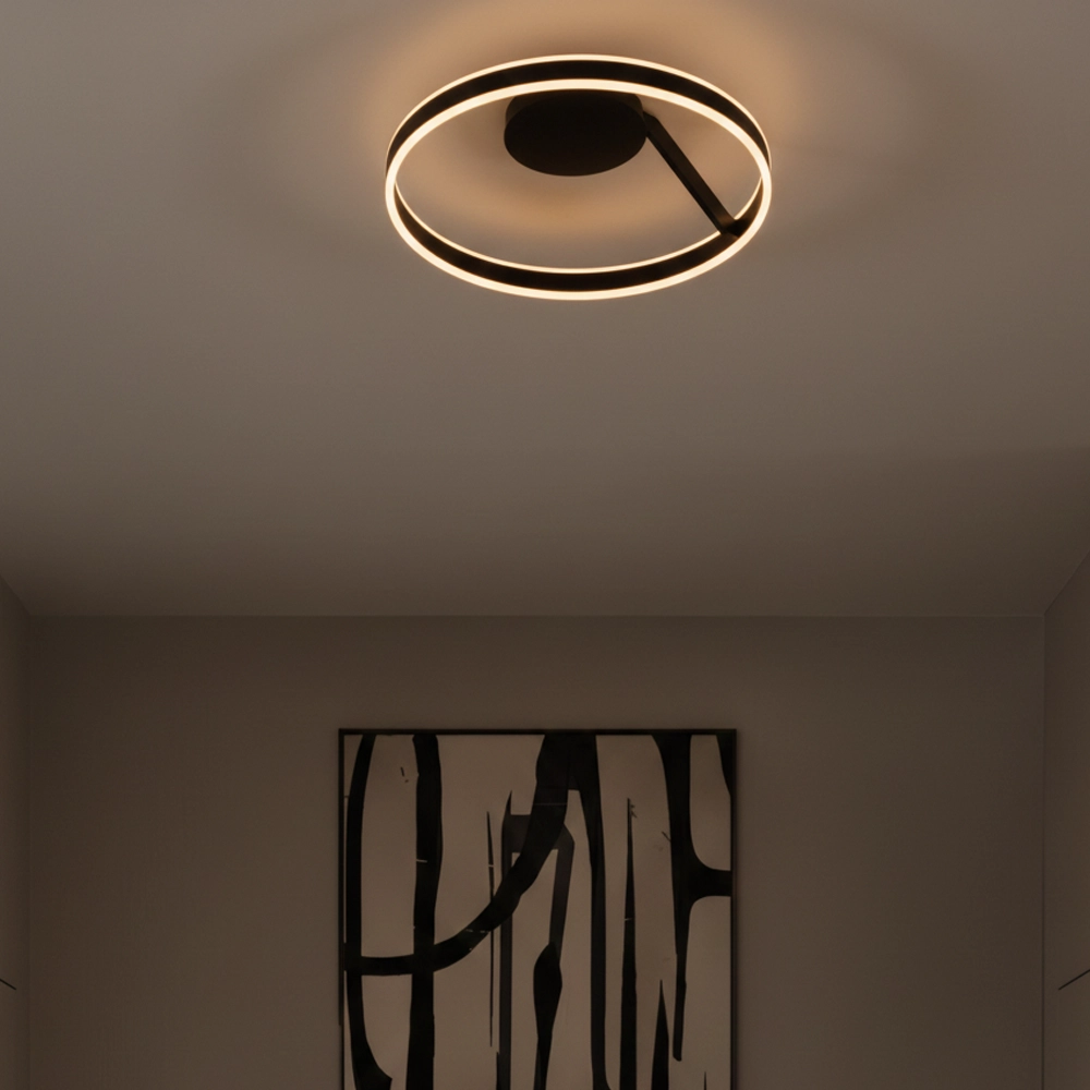 Plafonnier Bianco noir Ø 60cm