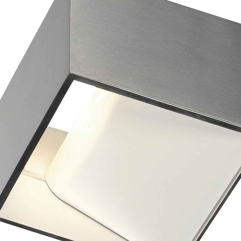 Lampe LED Logs Up - Down carré gris métallisé SLV 4024163189323