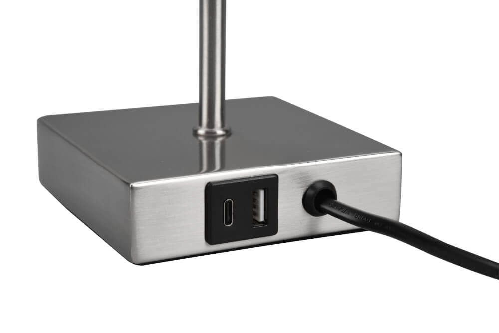 Lampe crépusculaire Ole blanc avec acier inoxydable Trio 4017807538564