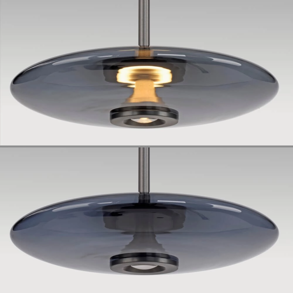 Lampe suspendue Pure E-Vitrum conception gris Paul Neuhaus 4012248382684