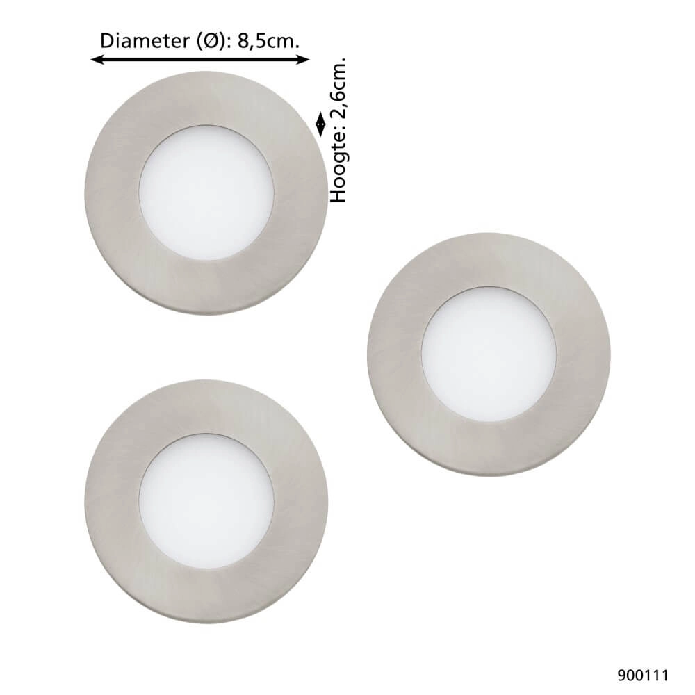 Taches Zigbee Fueva-Z Lot de 3 en acier inoxydable Eglo 9008606225668