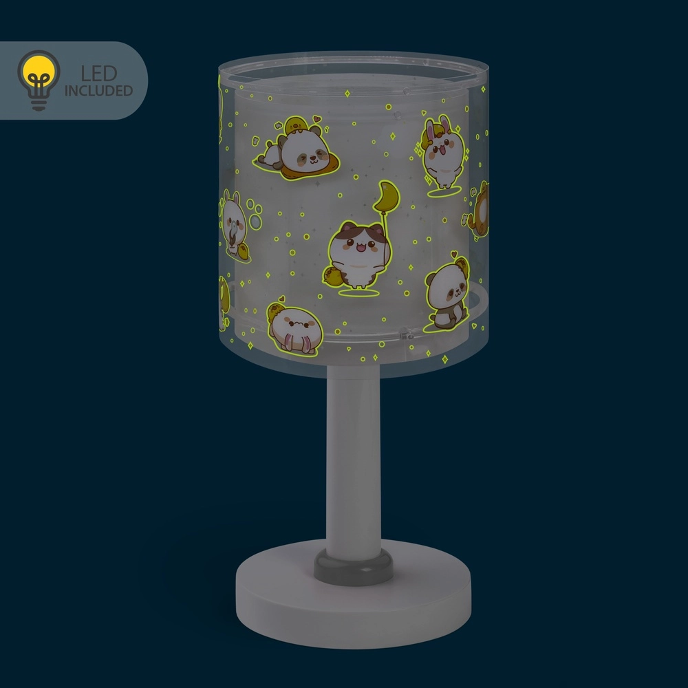 Lampe de table pour enfants Kawaii Friends Gris lueur dans le noir Dalber 8420406417615