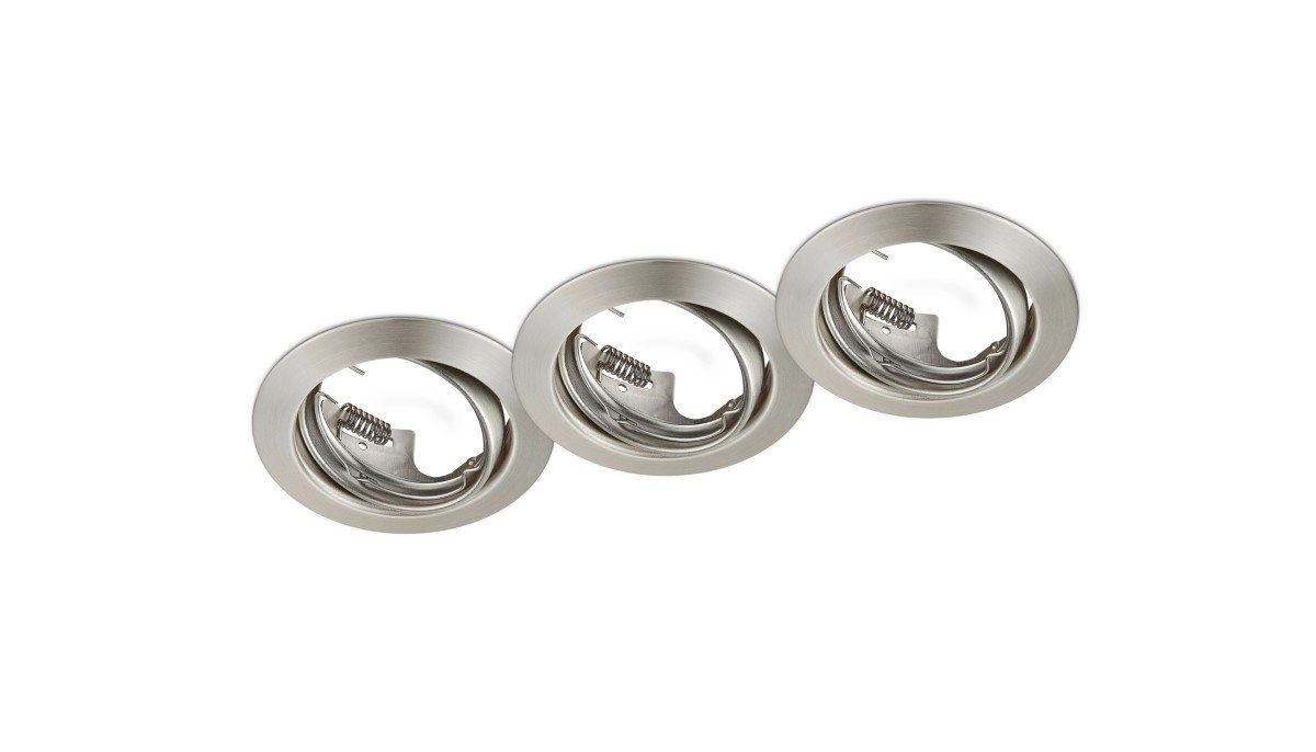 Spot encastrable Jura (3x) GU10 8,3cm métal gris