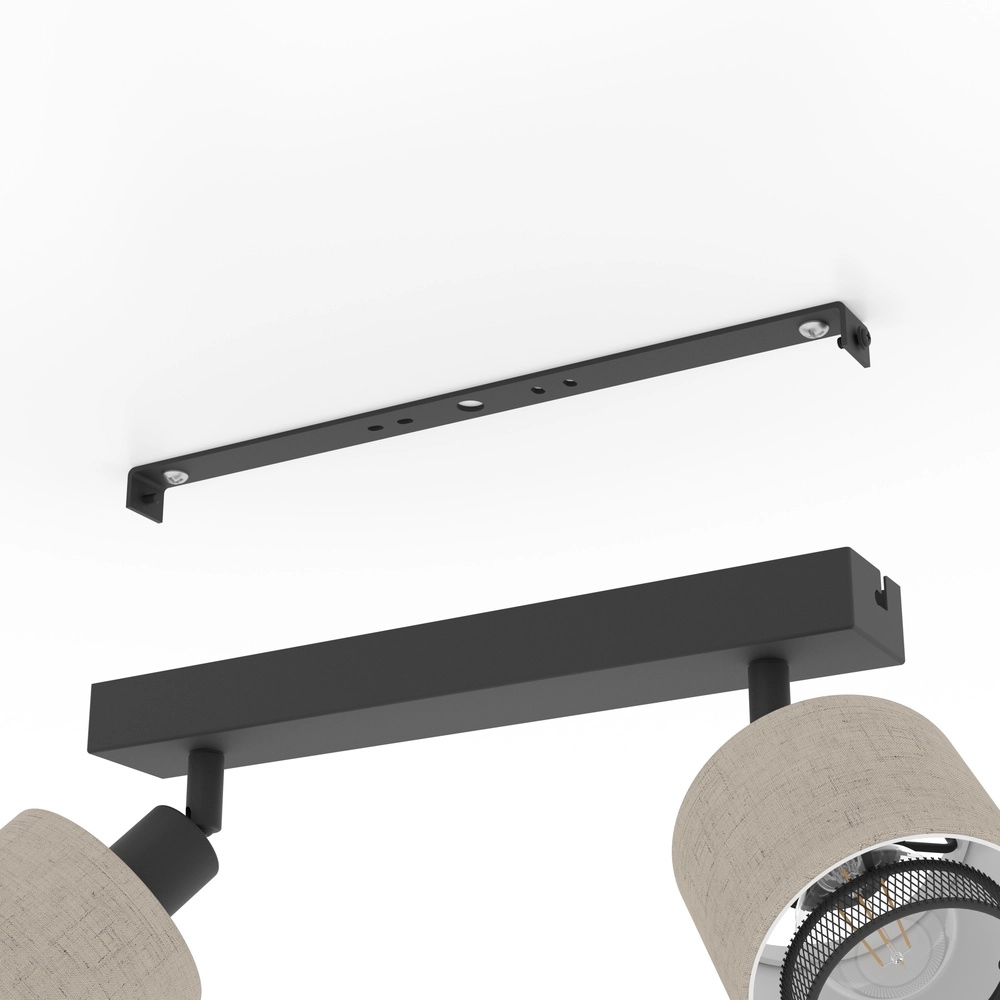 Lampe de plafond Japandi Rosley 2L - noir avec crème Eglo 9002759436575