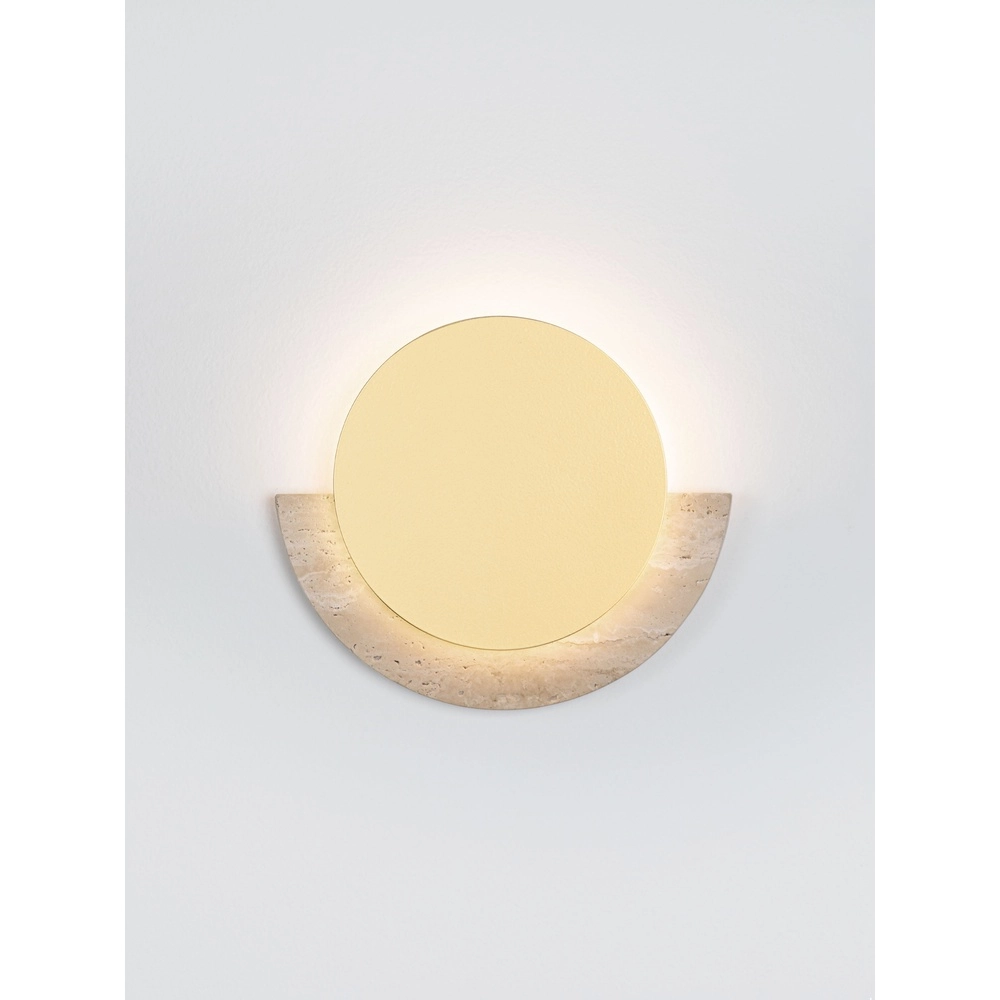 Lampe murale de conception Molli travertin Ø 17cm Lyora 5212063501300