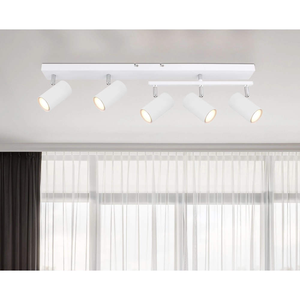 Lampe de plafond à 5 lumières Robby Blanc Globo 9007371430581