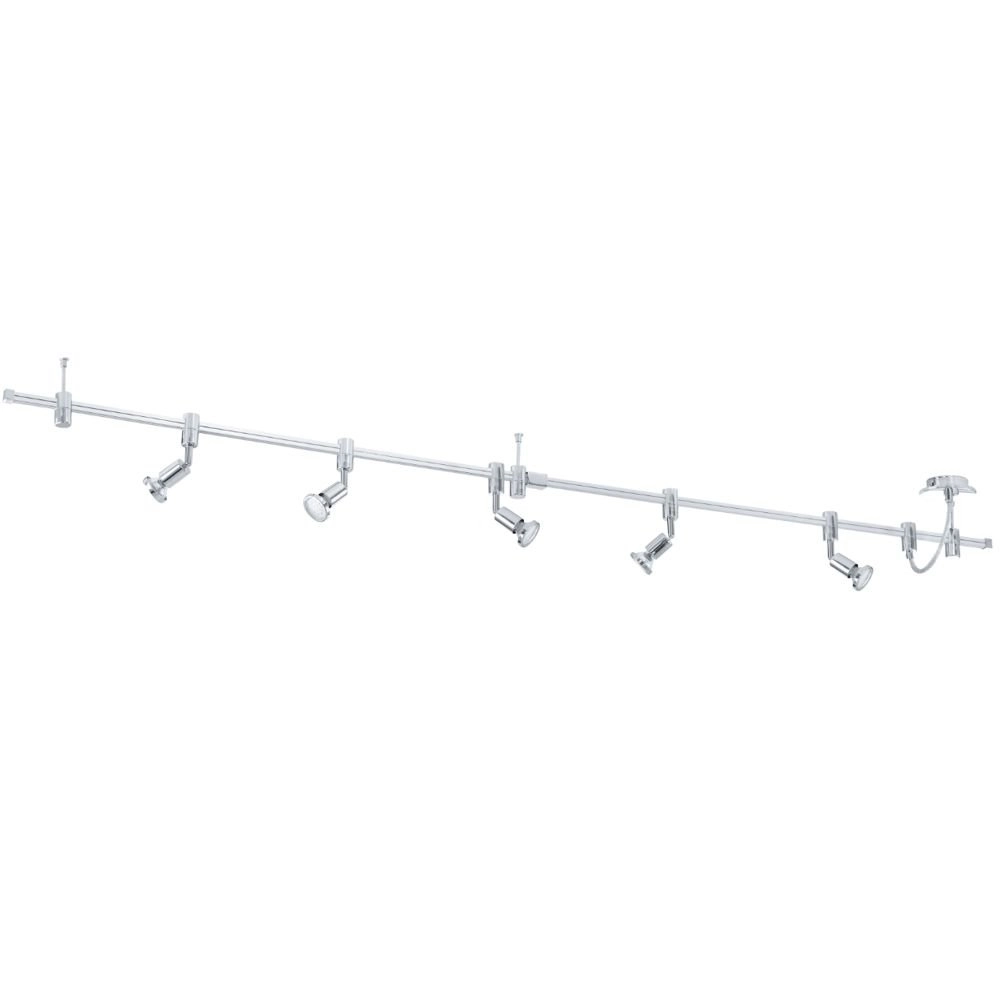 Spot de plafond LED Vilanova 5x3w - 3000K - 200cm chromé