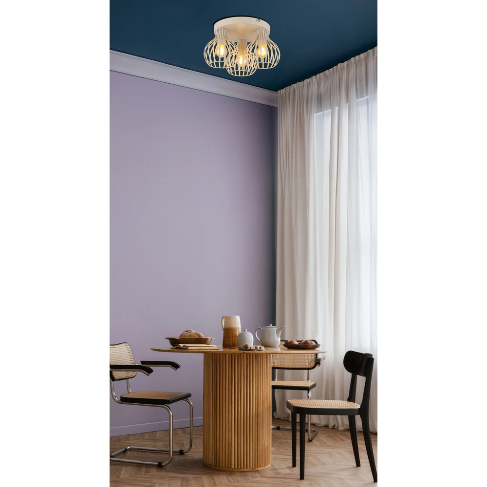 Lampe de plafond à 3 lampes Mateo brun sable Globo 9007371575244