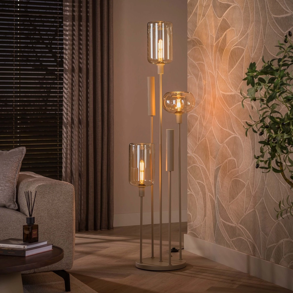 Lampadaire de conception Serene brun sable