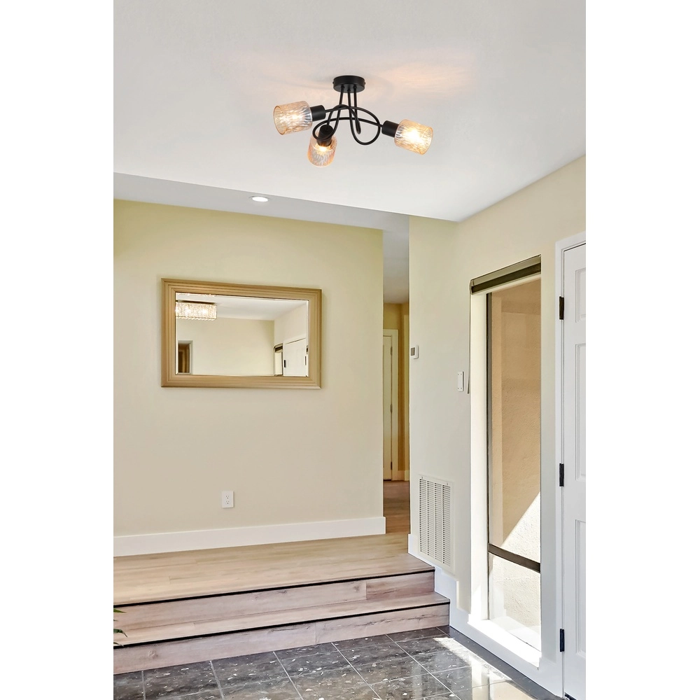 Plafonnier Knot noir 5 lumières Searchlight 5053423301969