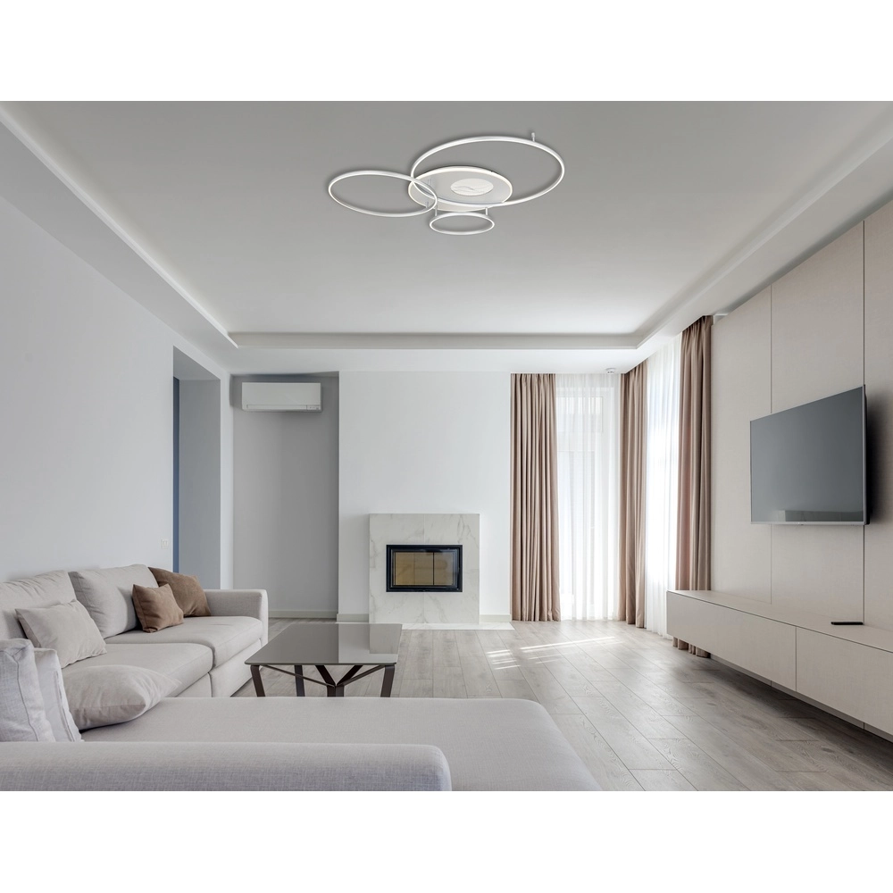 Lampe de plafond Invertina Gris argenté 126 cm Globo 9007371450015