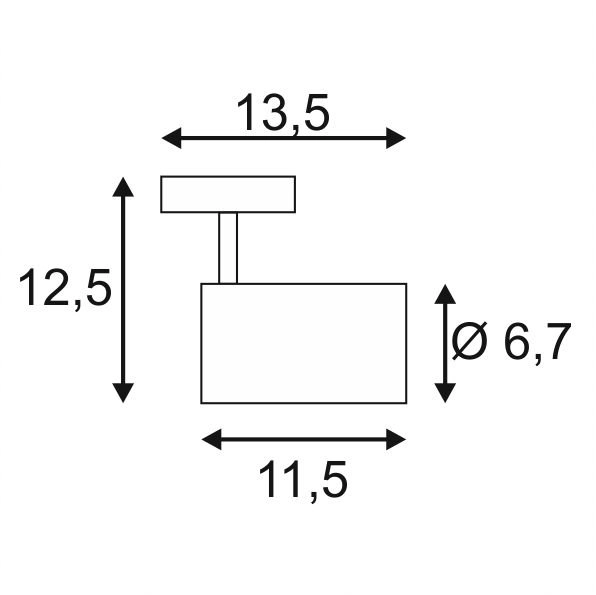 Spot de plafond Enola B noir SLV 4024163149952