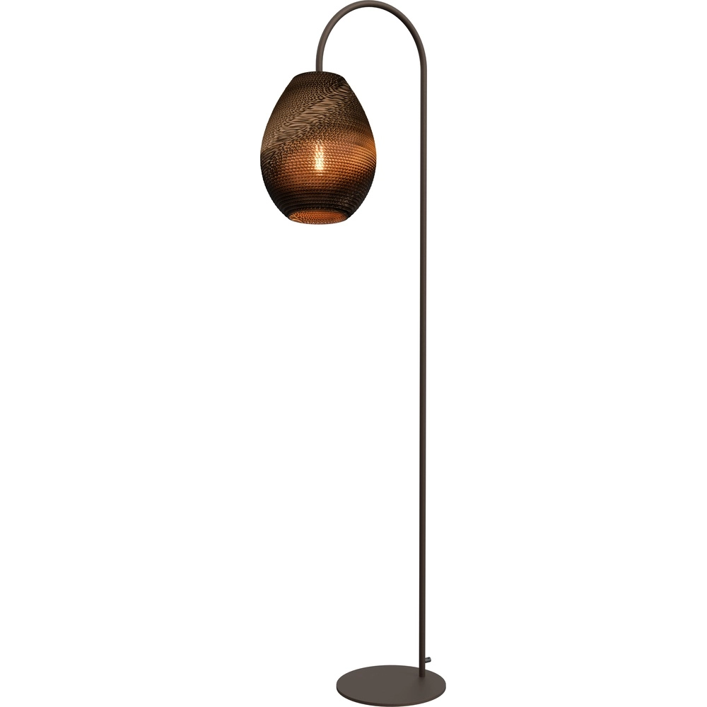 Lampe de pied Carta Pineapple Teinte Think-paper cacao Ø 29cm
