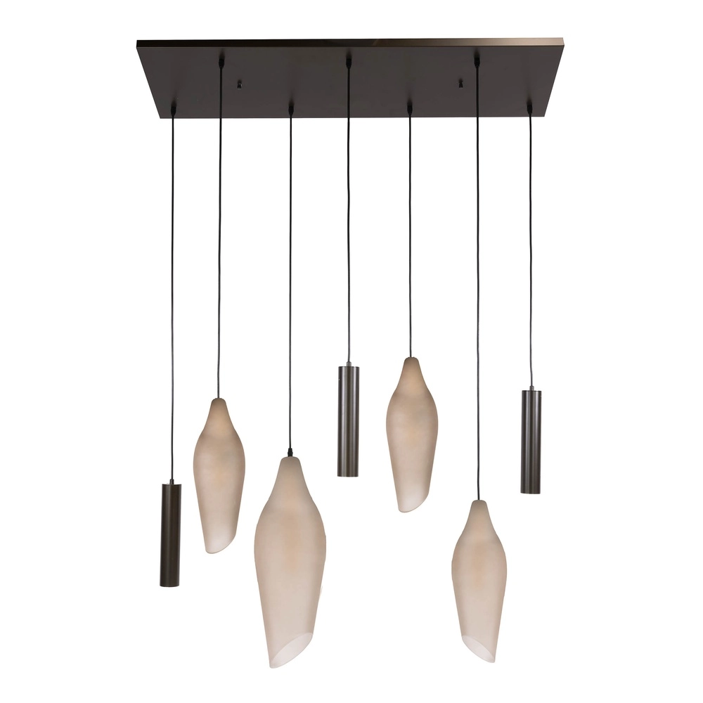 Lampe pendante élégante Cocoon avec du verre dépoli Lyora 8716803511934