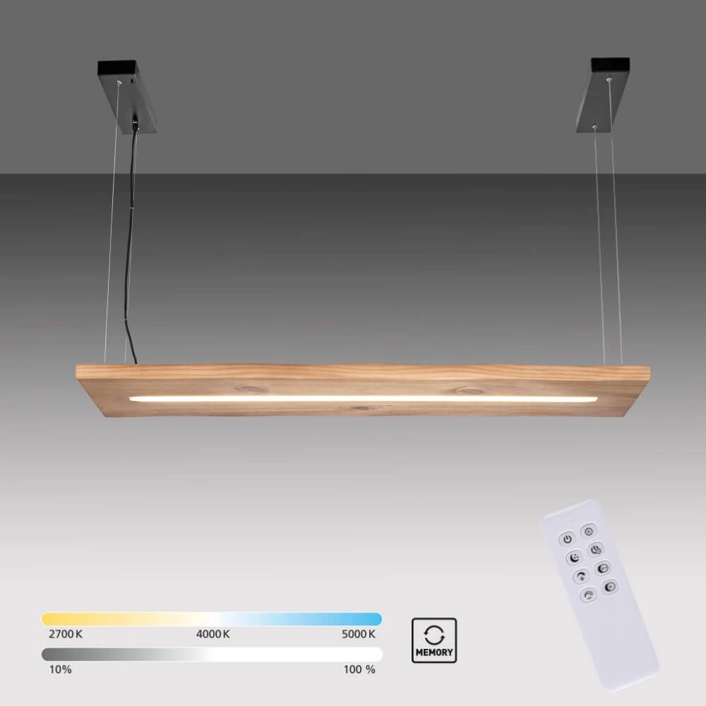 Lampe suspendue Palma bois Paul Neuhaus 4012248358924