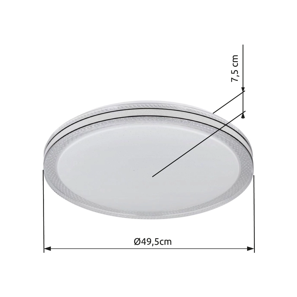 Éclairage de plafond Veleno blanc Ø 49,5 cm Globo 9007371455492